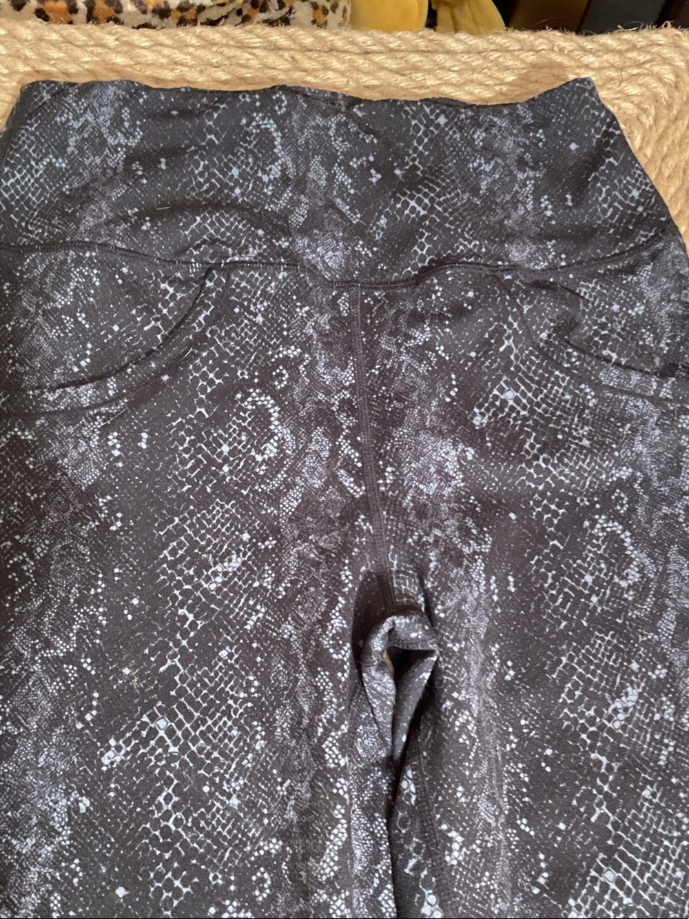 Women’s Black Python Patterned Flare Bootcut - Picture 2 of 2